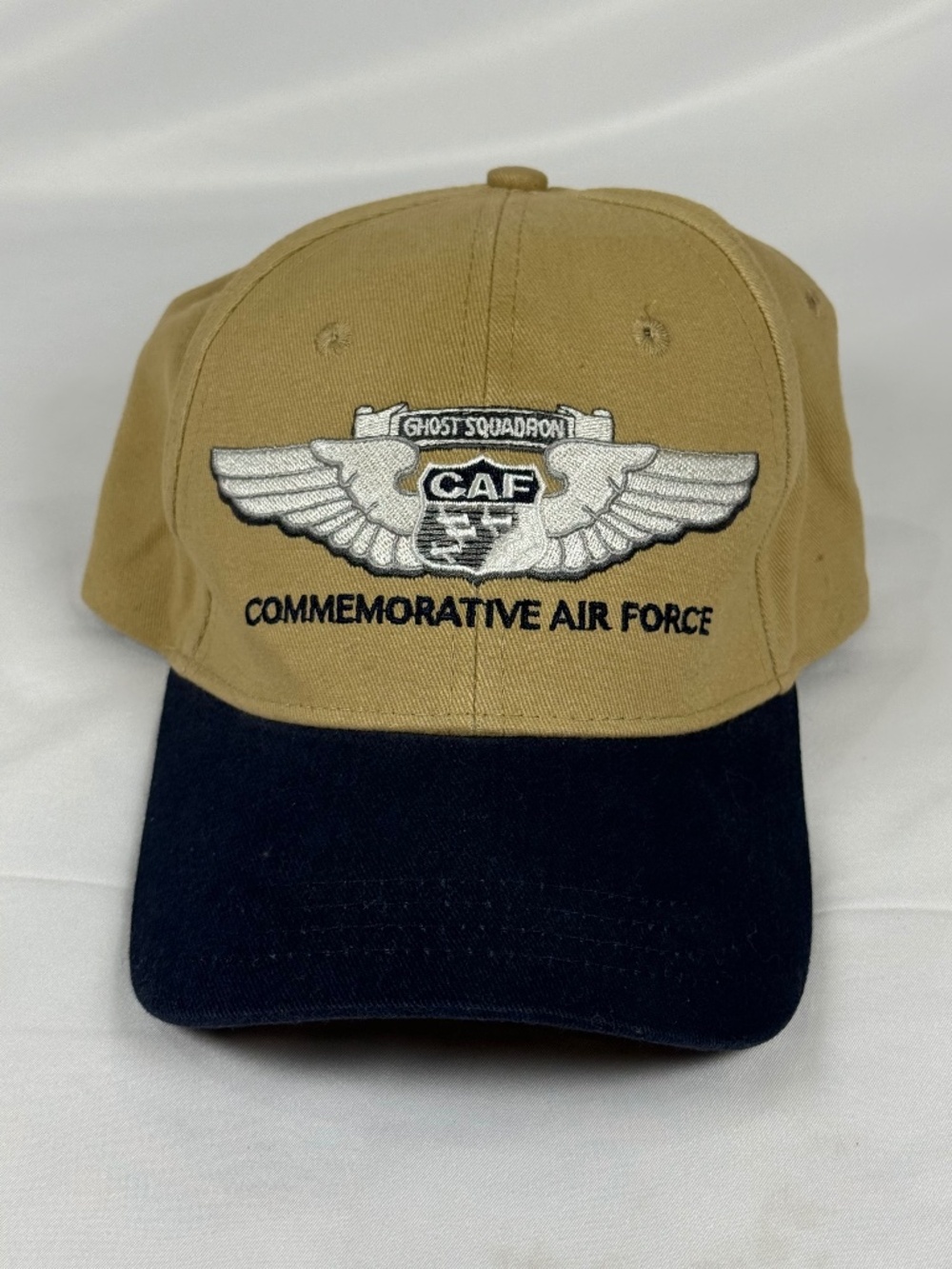 New Era CAF Ghost Squadron Crew Hat Khaki Navy Aviation M/L